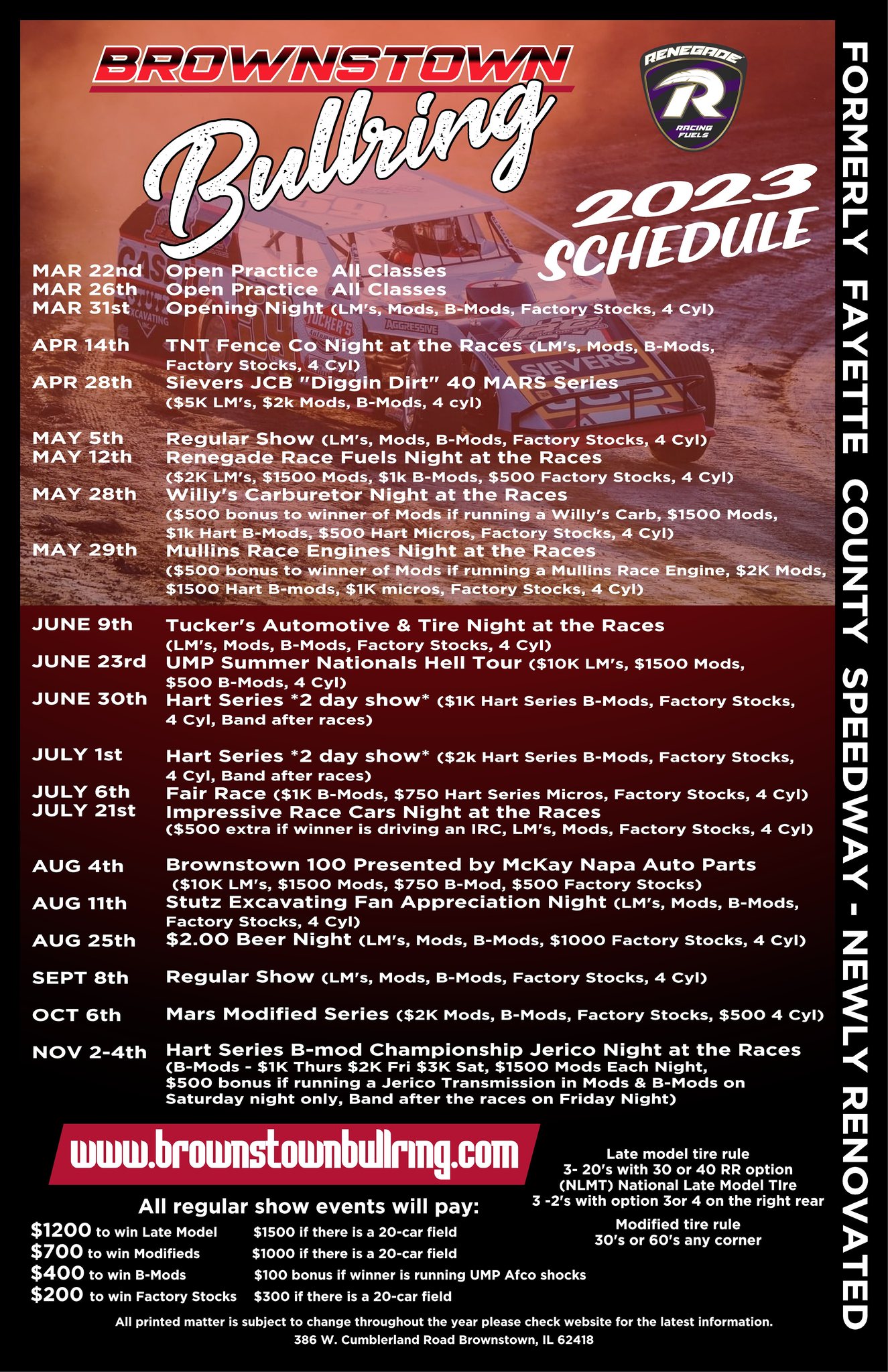Schedule Of Events Fayette County Fair
