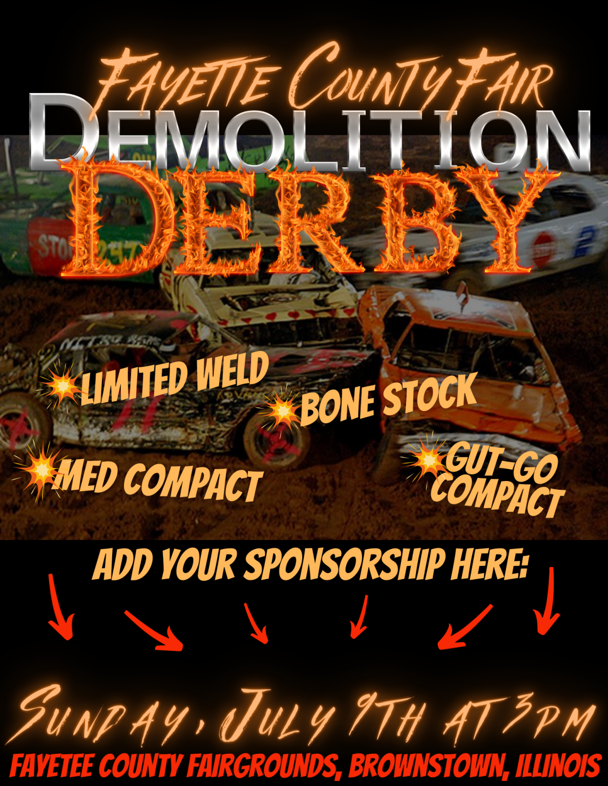 Demolition Derby Fayette County Fair