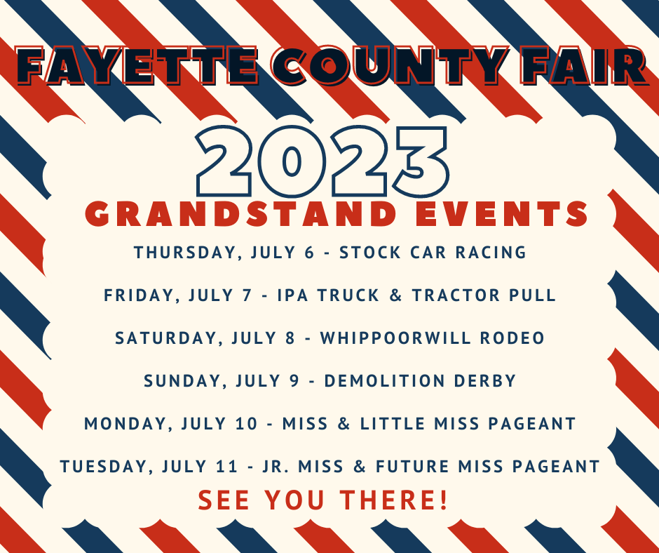 Schedule & Events – Fayette County Fair